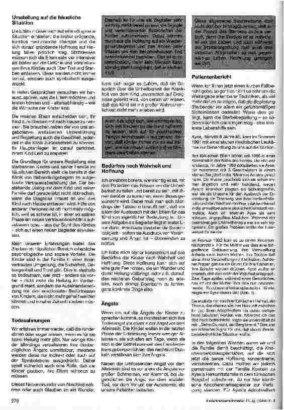 Vorschauseite 2: Psychosoziale Betreuung sterbender Kinder und ihrer Familien im häuslichen Bereich