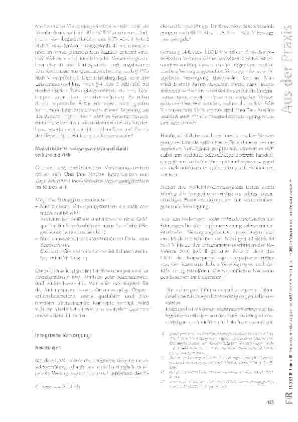 Vorschauseite 3: Medizinische Versorgungszentren und Integrierte Versorgung- Rechtliche Vorgaben und neue Vergütungssysteme -(2. Teil)