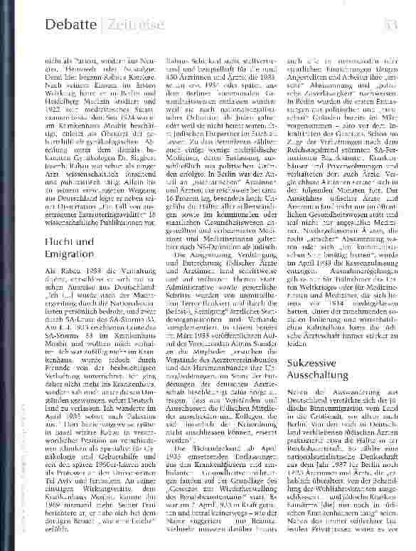 Vorschauseite 2: Ende des jüdischen Arzttums