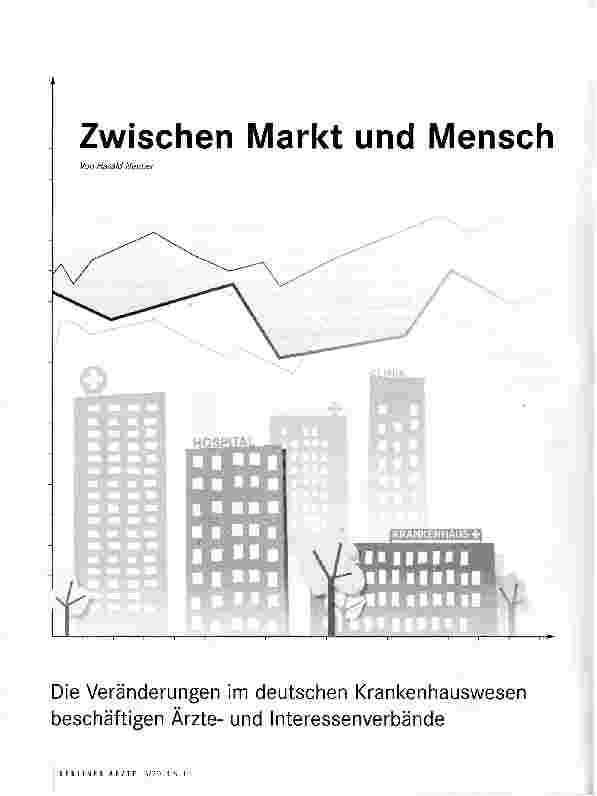 Vorschauseite 1: Die Veränderungen im deutschen Krankenhauswesen beschäftigen Arzteund Interessenverbände
