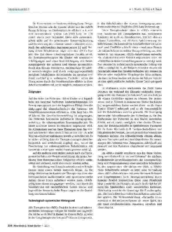 Vorschauseite 2: »IMIC« - Innovative Movement Therapies in Childhood