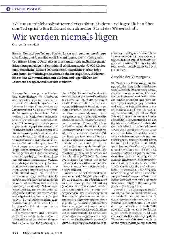 Vorschauseite 1: Wir werden niemals lügen
