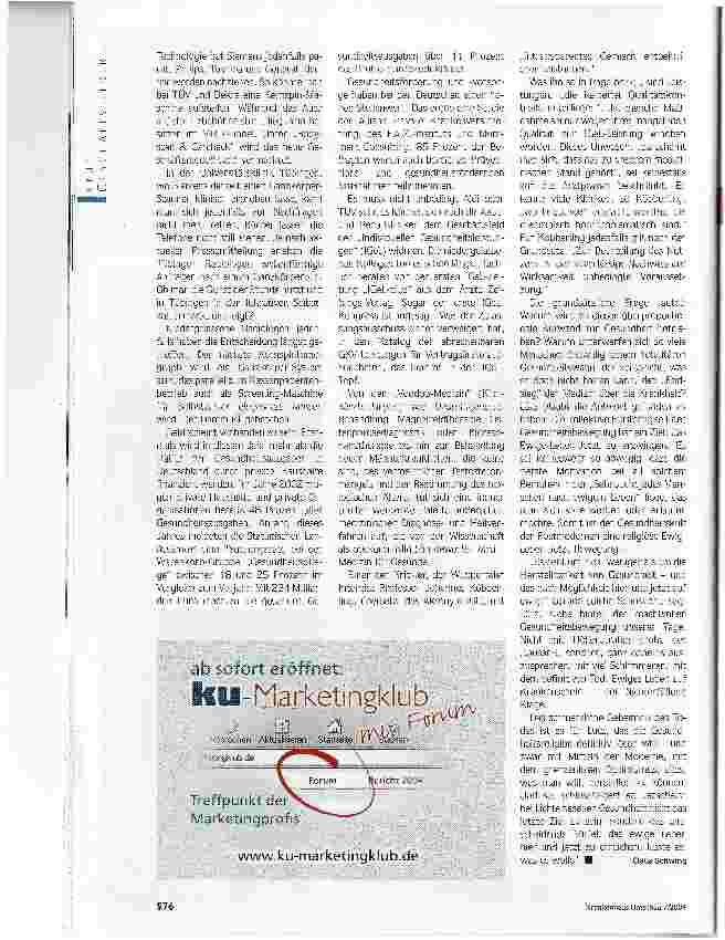 Vorschauseite 3: Weltumspannender GesundheitskultGanzkörperdiagnose-Zentren für Selbstzahler
