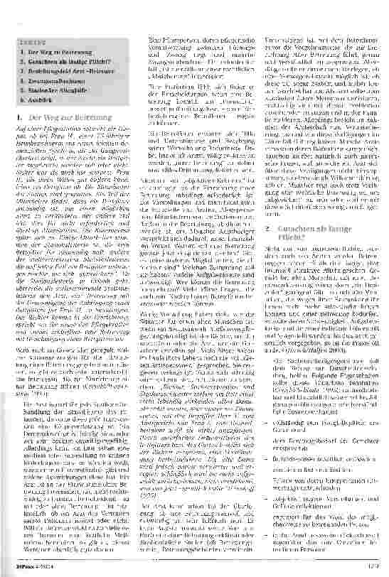 Vorschauseite 2: Von der gedankenlosen FürsorgeAspekte des ärztlichen Handelns bei der Betreuung von alten Menschen