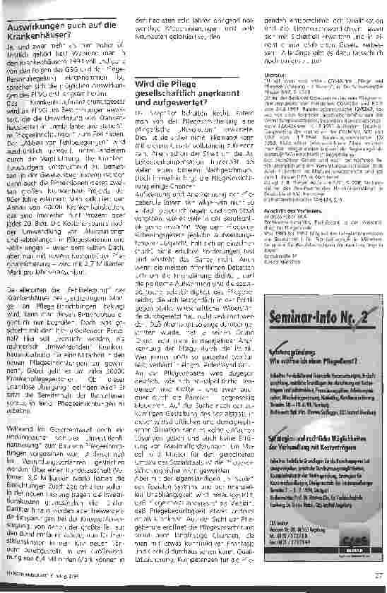 Vorschauseite 3: Pflegeversicherung Ende Gut, Alles Gut?