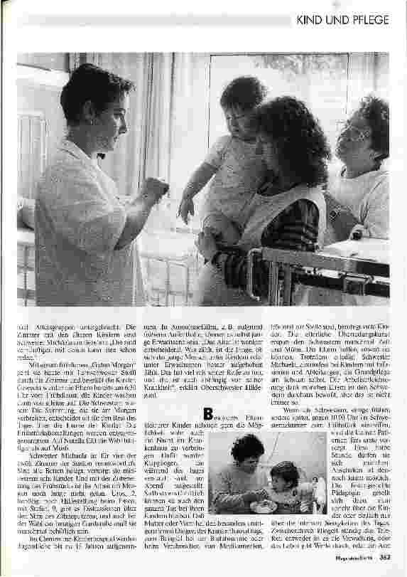 Vorschauseite 2: Ein schöner Beruf - aber empfehlenswert? Szenen aus dem Alltag einer Kinderkrankenschwester