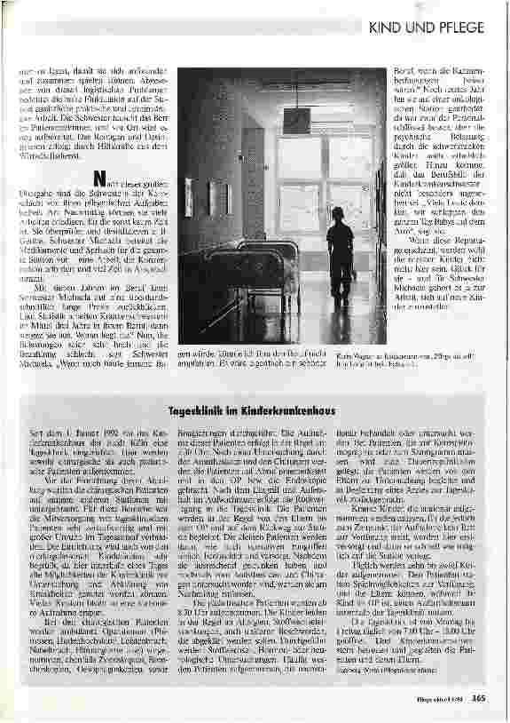 Vorschauseite 4: Ein schöner Beruf - aber empfehlenswert? Szenen aus dem Alltag einer Kinderkrankenschwester
