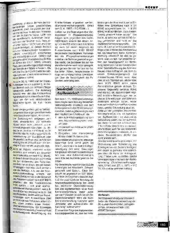 Vorschauseite 3: Wer die Kosten trägt, ist häufig strittig Ansprüche des Krankenhauses gegen Sozialhilfeträger und deren Durchsetzbarkeit