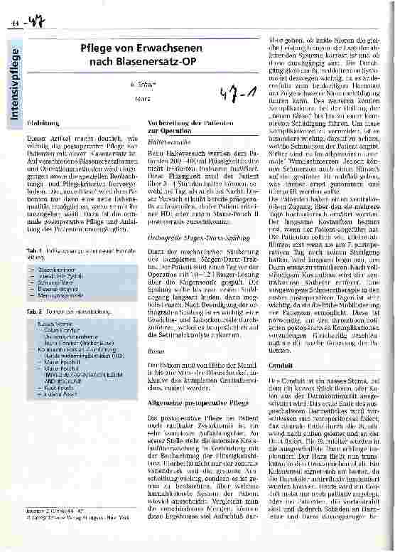 Vorschauseite 1: Pflege von Erwachsenen nach Blasenersatz-Operation