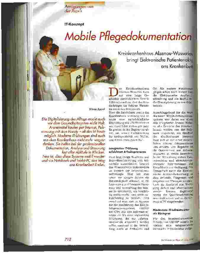 Vorschauseite 1: Mobile Pflegedokumentotion