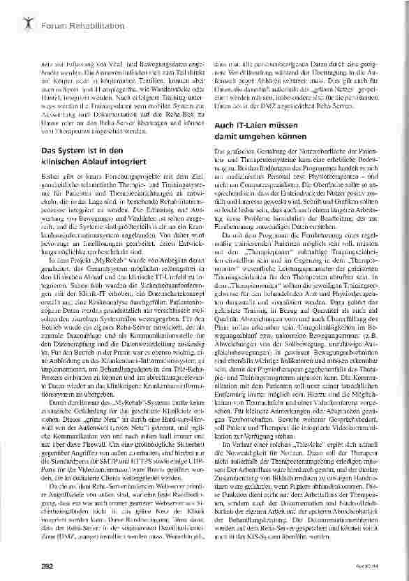 Vorschauseite 2: Therapie per Monitor