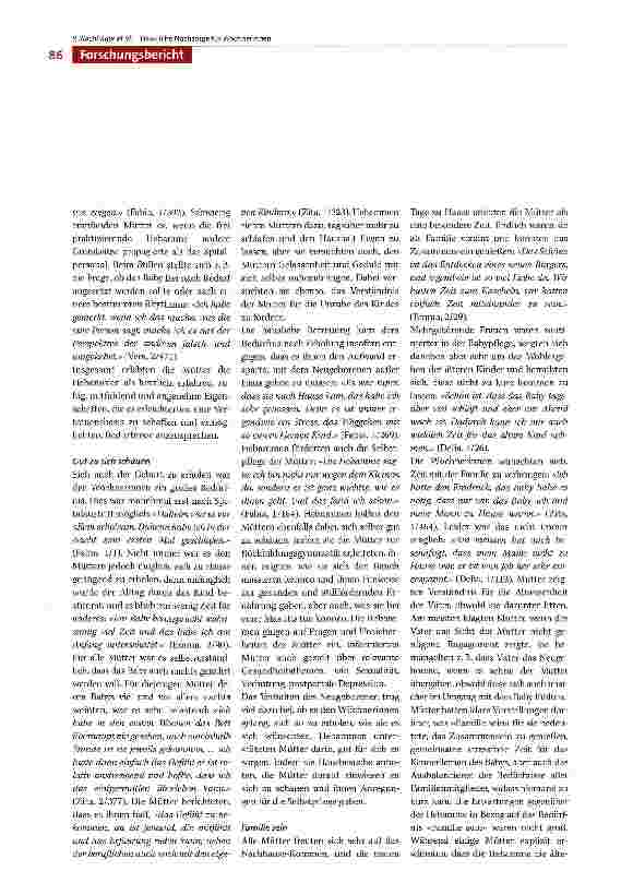 Vorschauseite 6: Was Wöchnerinnen wünschen: Eine qualitative Studie zur häuslichen Wochenbettbetreuung nach der Spitalentlassung durch frei praktizierende Hebammen