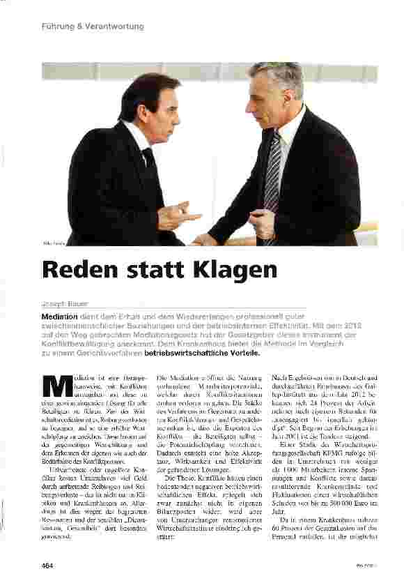 Vorschauseite 1: Reden statt Klagen