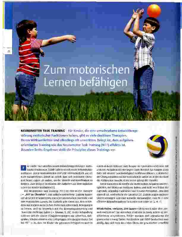 Vorschauseite 1: Zum motorischen Lernen befähigen