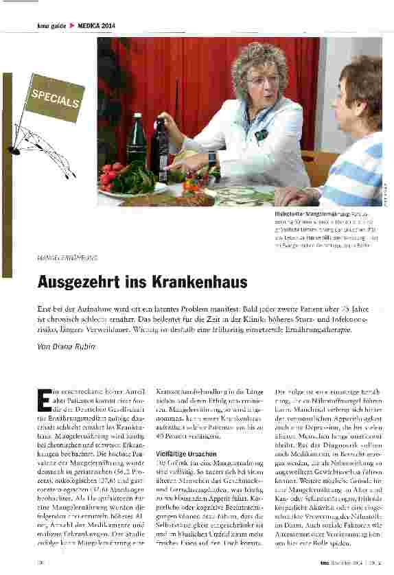 Vorschauseite 1: Ausgezehrt ins Krankenhaus