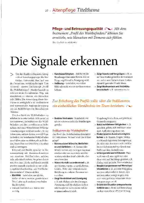 Vorschauseite 2: Die Signale erkennen