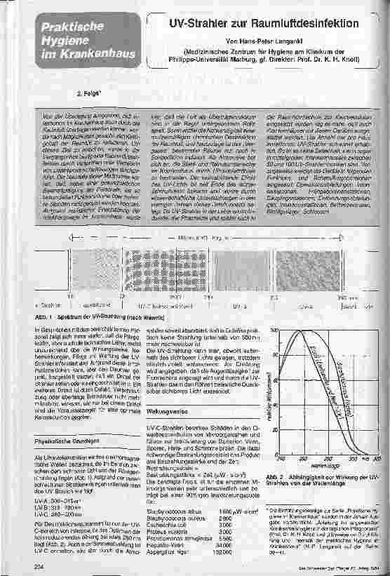 Vorschauseite 1: UV - Strahlen zur Raumluftdesinfektion