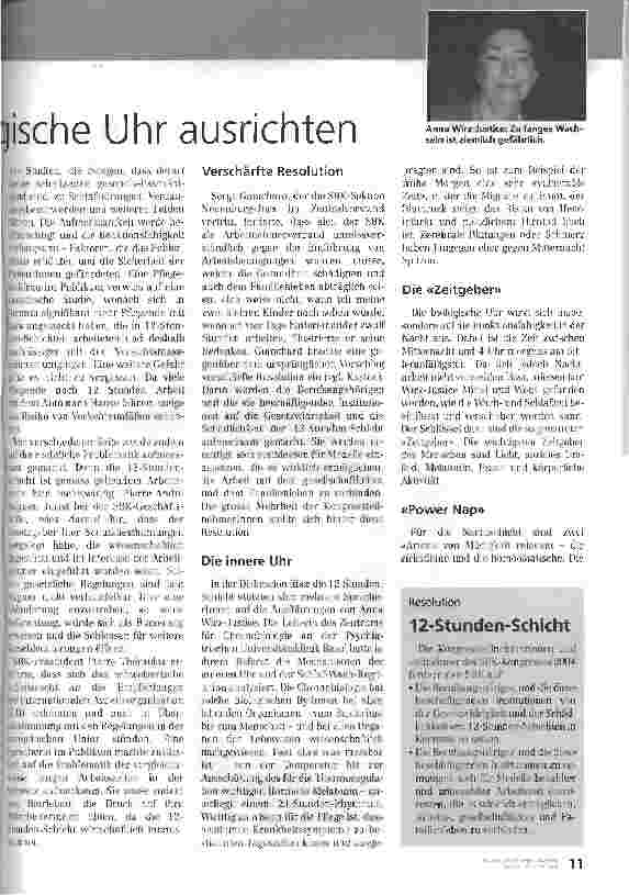 Vorschauseite 2: Die Dauer der Arbeit auf die biologische Uhr ausrichten