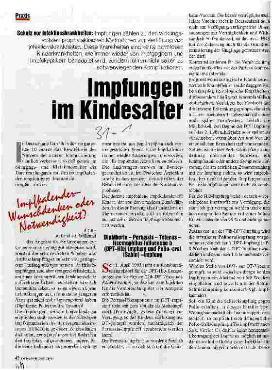 Vorschauseite 1: Impfungen im Kindesalter Schutz vor Infektionskrankheiten