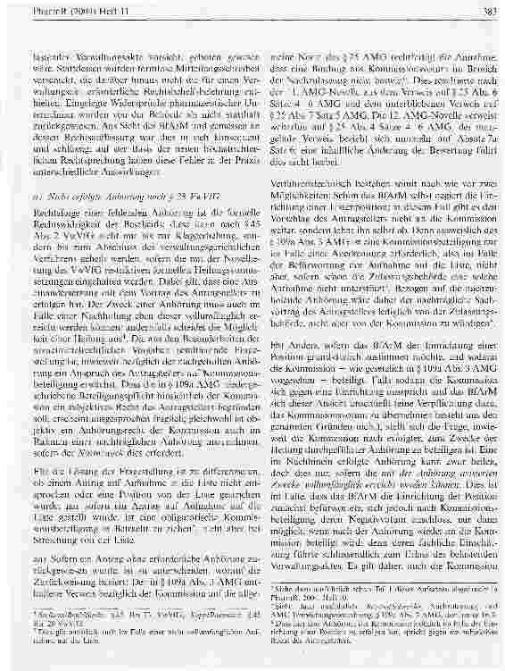 Vorschauseite 2: Abermals: Die Streichung von der Traditionsliste als anfechtbarer Verwaltungsakt - Auswirkungen und bestehende Rechtschutzmöglichkeiten für die pharmazeutischen Unternehmer. (Teil…