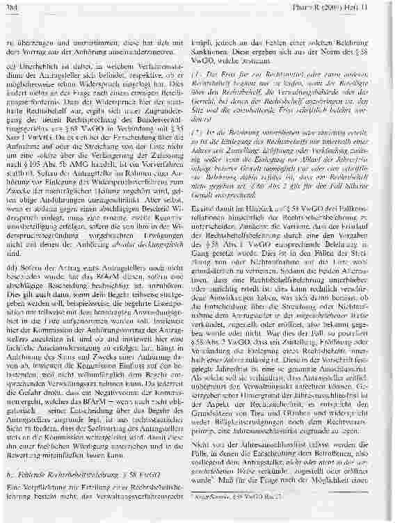 Vorschauseite 3: Abermals: Die Streichung von der Traditionsliste als anfechtbarer Verwaltungsakt - Auswirkungen und bestehende Rechtschutzmöglichkeiten für die pharmazeutischen Unternehmer. (Teil…