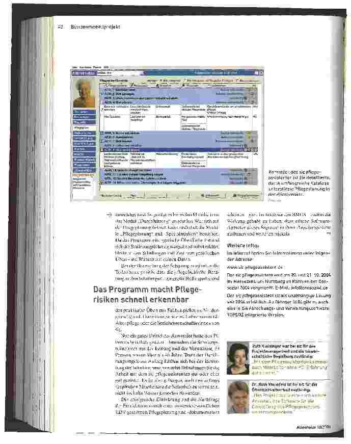 Vorschauseite 3: Ein Förderobjekt beweist MarktreifeSoftware zur Abbildung des Pflegeprozesses