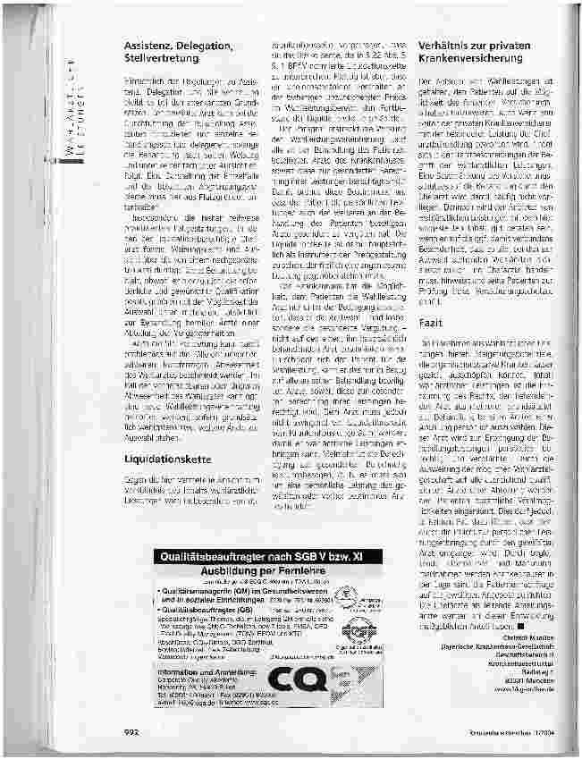 Vorschauseite 4: Wer die Wahl hat.. Chance für organisationsstarke Krankenhäuser: Einnahmen auswahlärztlichen Leistungen