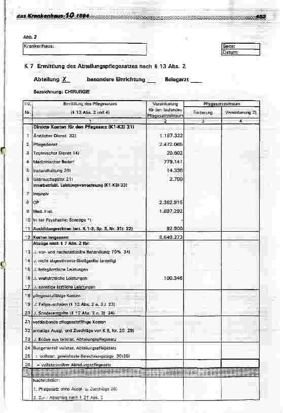 Vorschauseite 4: Anwendung des Nettoprinzips nach der BPflV 1995 - Übertragung in die neuen Formulare (II)