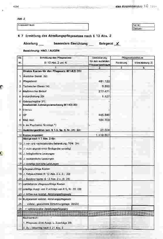 Vorschauseite 5: Anwendung des Nettoprinzips nach der BPflV 1995 - Übertragung in die neuen Formulare (II)