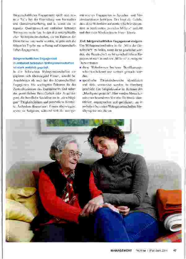 Vorschauseite 2: Bürgerschaftliches Engagement. .. in ambulant betreuten Wohngemeinschaften
