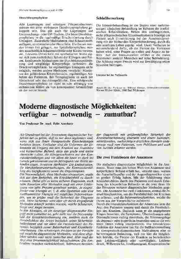 Vorschauseite 4: Intensivpflege von Patienten mit frischer traumatisch bedingter Querschnittlähmung