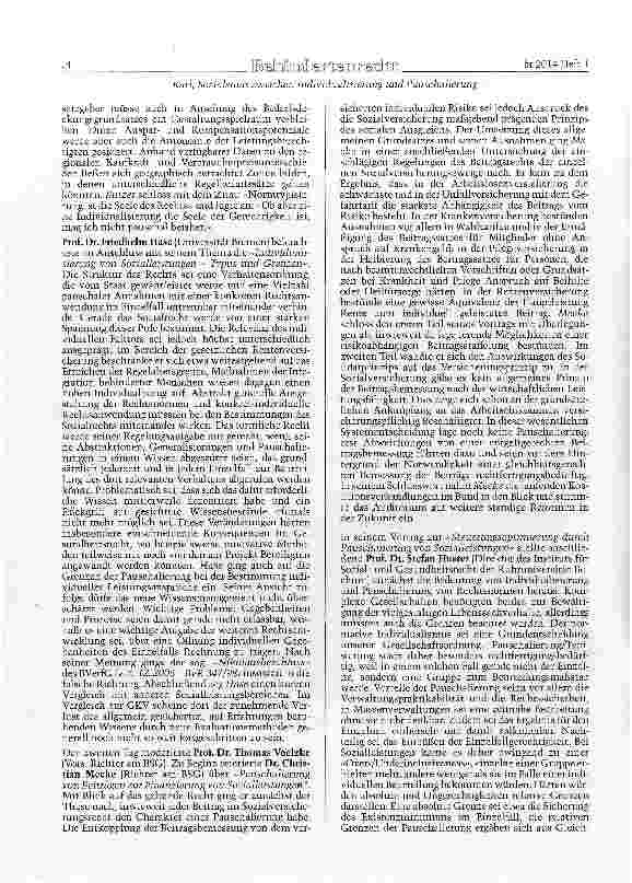 Vorschauseite 2: Sozialstaat zwischen Individualisierung und Pauschalierung