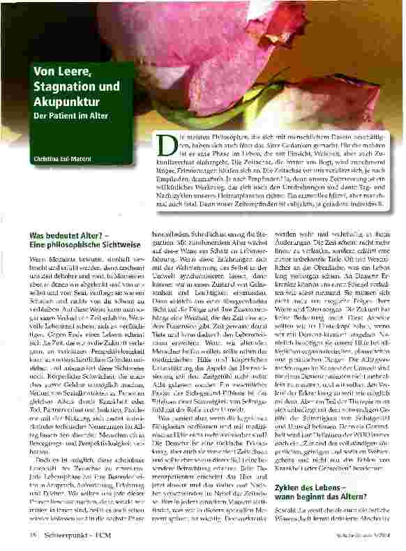 Vorschauseite 1: Von der Leere, Stagnation und Akkupunktur