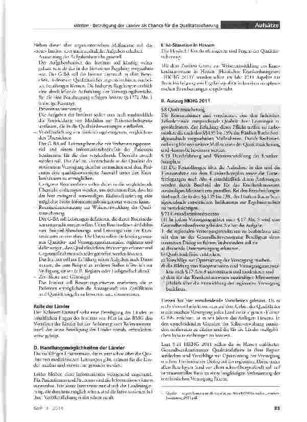 Vorschauseite 3: Beteiligung der Länder als Chance für die Qualitätssicherung