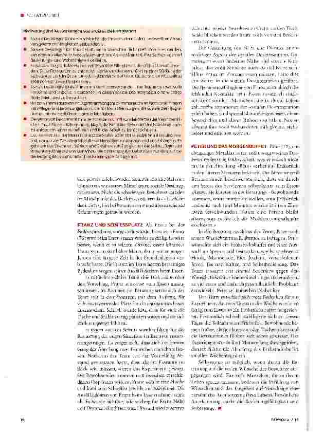 Vorschauseite 3: Sozial integriert sein - mit Genuss essen