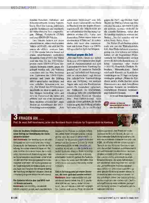 Vorschauseite 3: Vakzinetests in Vorbereitung