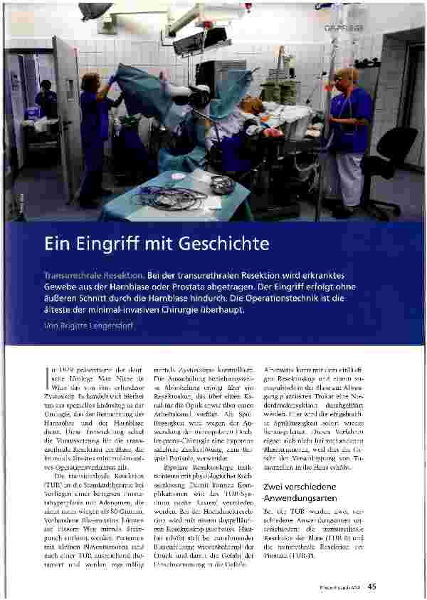 Vorschauseite 1: Ein Eingriff mit Geschichte