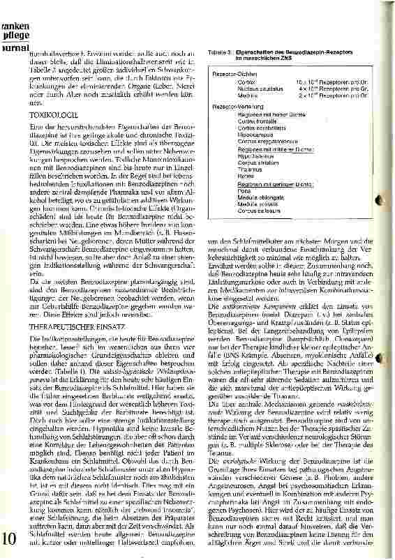 Vorschauseite 3: Wirkungen und Nebenwirkungen der Benzodiazepine