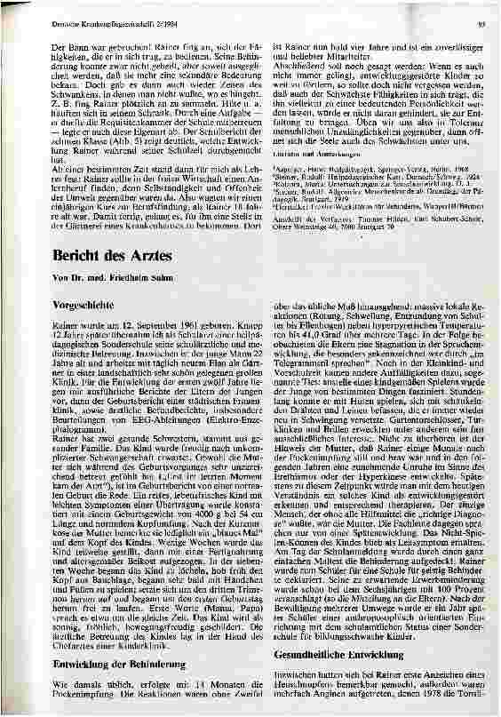 Vorschauseite 4: Lebenslauf eines behinderten Kindes Teil II - Schulzeit