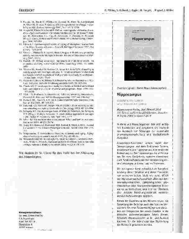Vorschauseite 4: Multiple Sklerose im höheren Lebensalter