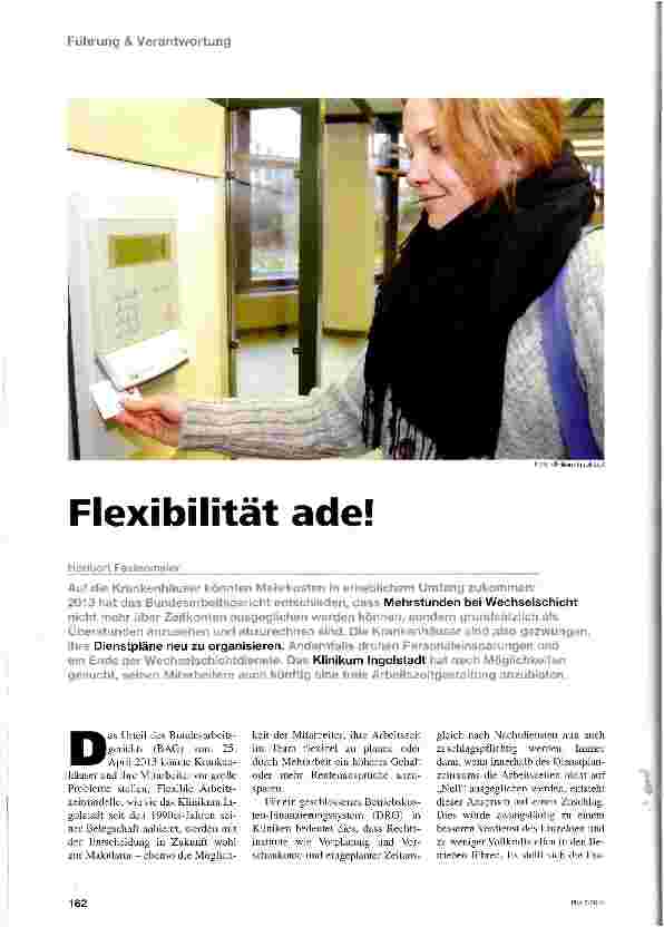 Vorschauseite 1: Flexibilität ade!