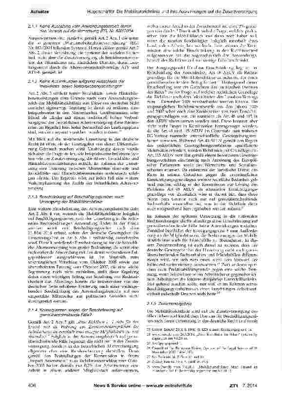 Vorschauseite 4: Ausblick 2018 - Die Mobilitätsrichtlinie und ihre Auswir-kungen auf die Zusatzversorgung des öffentlichen und kirchlichen Dienstes