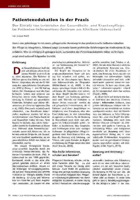Vorschauseite 1: Patientenedukation in der Praxis