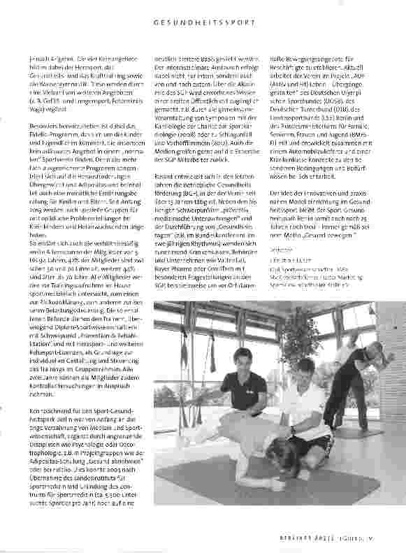 Vorschauseite 2: 25 Jahre Sport-Gesundheitspark Berlin e.V.