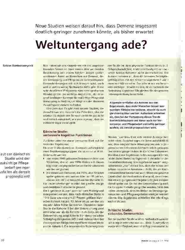 Vorschauseite 1: Weltuntergang ade?