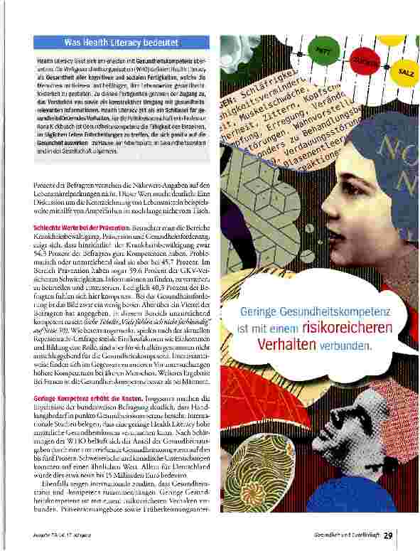 Vorschauseite 3: Lücken beim Gesundheitswissen
