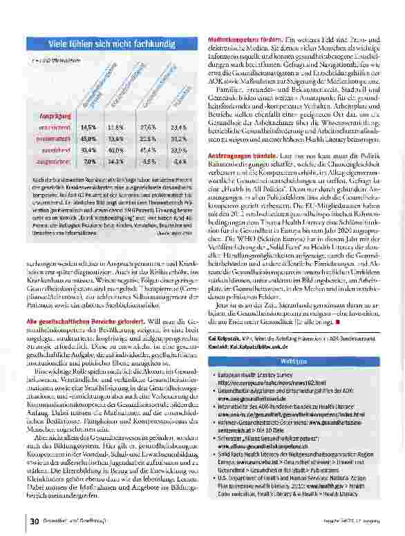 Vorschauseite 4: Lücken beim Gesundheitswissen