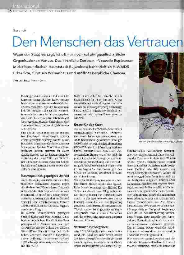 Vorschauseite 1: Den Menschen das Vertrauen zurückgeben