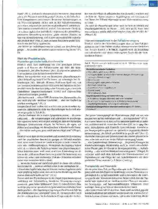 Vorschauseite 4: Die Rolle der Physiotherapie auf Palliativstationen -Ergebnisse einer qualitativen Untersuchung