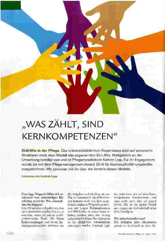 Vorschauseite 1: WAS ZAHLT, SIND KERN KOMPETENZEN